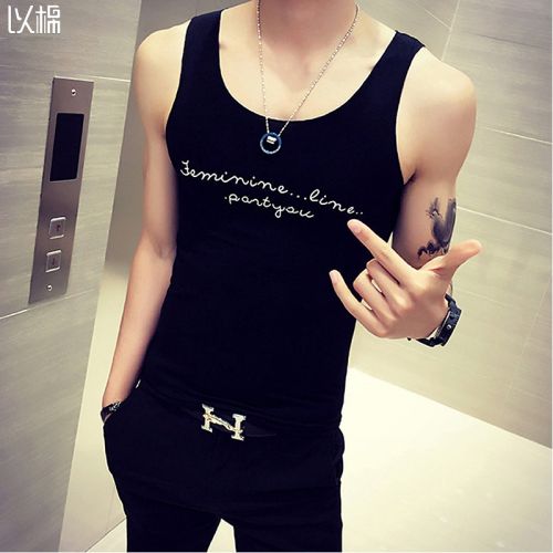 Débardeur homme maillot de corps YYEECOTTON Coton, fibre élastique polyuréthane spandex pour été - Ref 1583481