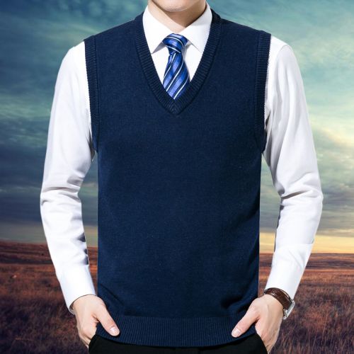 Débardeur homme Woolen gilet DUSENHU en laine pour automne - Ref 1583604