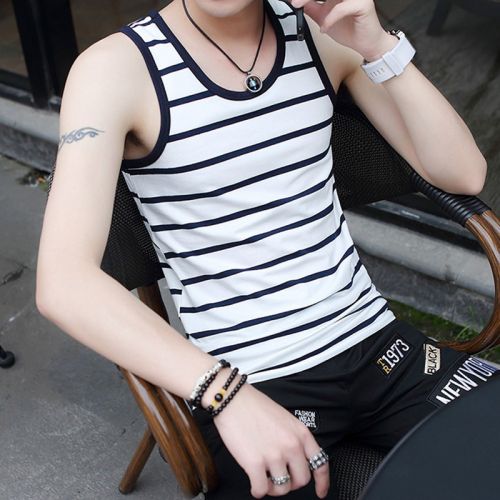 Débardeur homme maillot de corps Coton fibre élastique polyuréthane spandex pour été - Ref 1583631