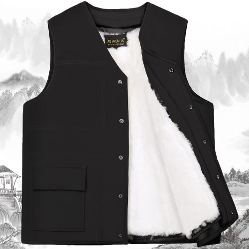 Débardeur homme Cotton vest en laine pour hiver - Ref 1583672