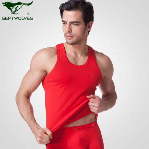 Débardeur homme maillot de corps SEPTWOLVES en coton pour Quatre saisons - Ref 1583680
