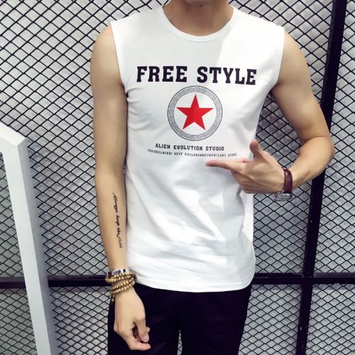 Débardeur homme maillot de corps Coton fibre élastique polyuréthane spandex pour été - Ref 1583681