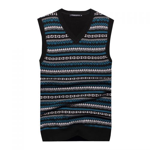 Débardeur homme Woolen gilet en coton pour printemps - Ref 1583683