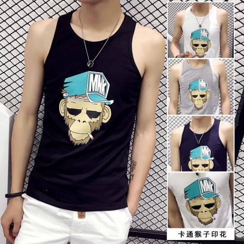 Débardeur homme maillot de corps Coton polyester polyuréthane élastique fibre spandex pour été - Ref 1583726