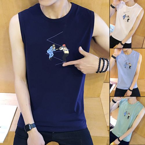 Débardeur homme maillot de corps en coton ammoniac pour été - Ref 1583833