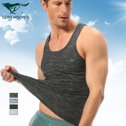 Débardeur homme maillot de corps SEPTWOLVES en coton pour été - Ref 1583868