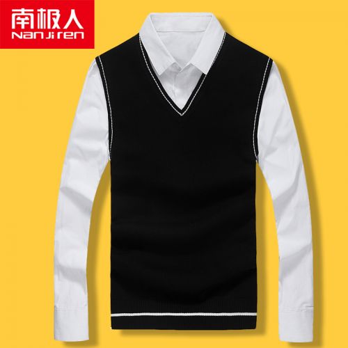 Débardeur homme Woolen gilet en coton pour hiver - Ref 1583901