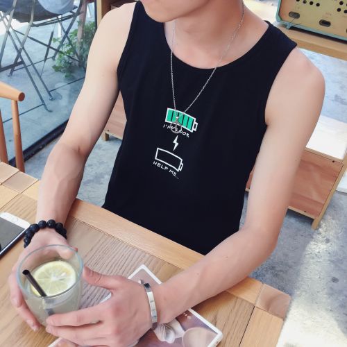 Débardeur homme maillot de corps en coton ammoniac pour été - Ref 1583972