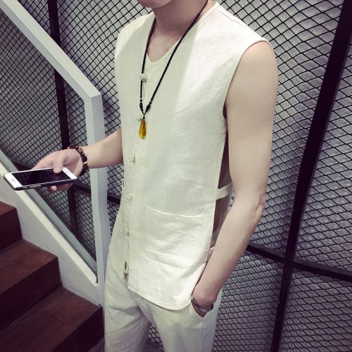 Débardeur homme maillot de corps en chanvre pour été - Ref 1584190