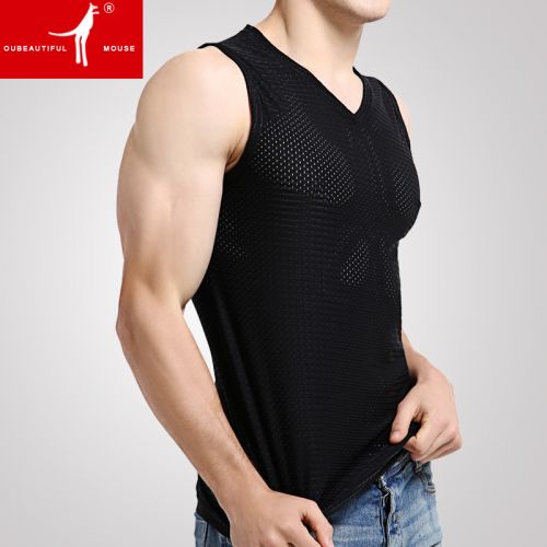 Débardeur homme maillot de corps OUBEAUTIFUL MOUSE en acrylique pour été - Ref 1584204