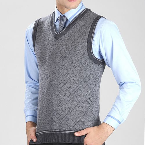 Débardeur homme Woolen gilet en CVC pour automne - Ref 1584214