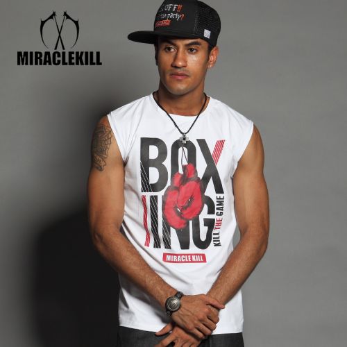 Débardeur homme maillot de corps MIRACLE KILL Coton fibre élastique polyuréthane spandex pour été - Ref 1584328