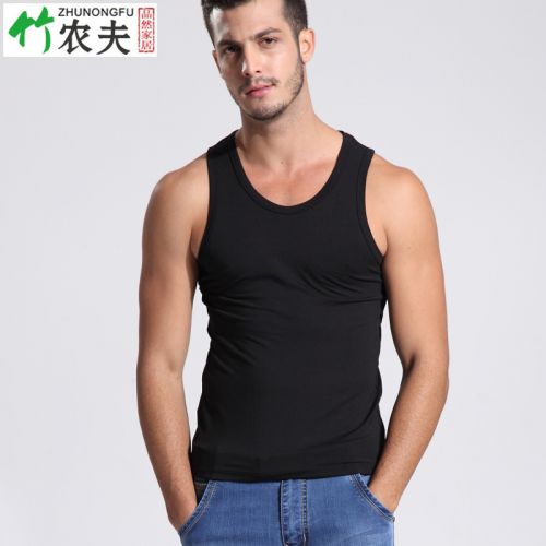 Débardeur homme maillot de corps des fibres cellulose régénérées fibre élastique polyuréthane spandex pour été - Ref 1584491