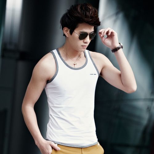 Débardeur homme Woolen gilet en coton pour été - Ref 1584547