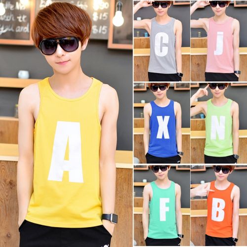 Débardeur homme maillot de corps Coton polyester polyuréthane élastique fibre spandex pour été - Ref 1584580