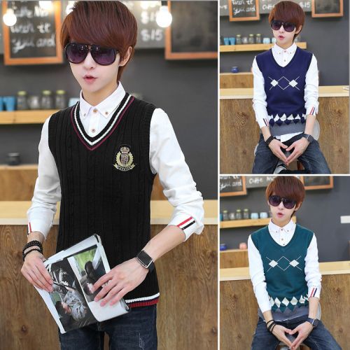 Débardeur homme Woolen gilet Polyester pour automne - Ref 1584602