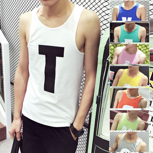 Débardeur homme maillot de corps Coton polyester polyuréthane élastique fibre spandex pour été - Ref 1584610