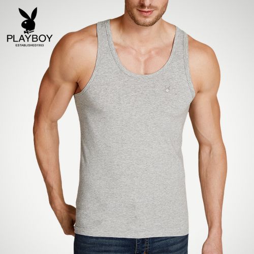 Débardeur homme maillot de corps PLAYBOY en coton pour été - Ref 1584692