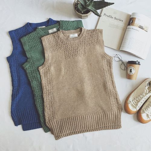 Débardeur homme Woolen gilet en coton pour automne - Ref 1584896