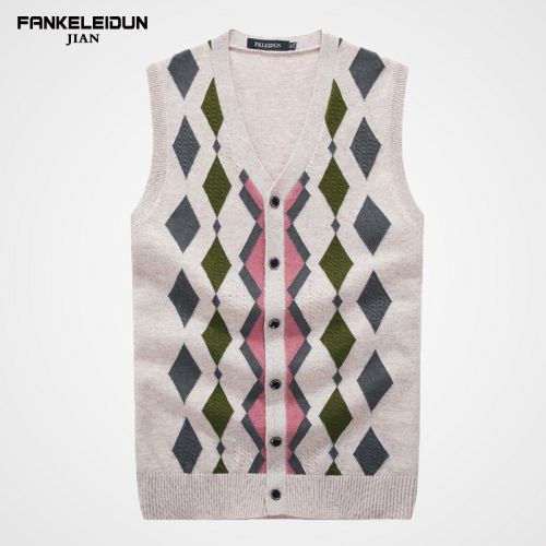 Débardeur homme Woolen gilet en laine pour automne - Ref 1585071