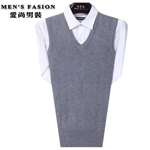 Débardeur homme Woolen gilet en laine pour hiver - Ref 1585077