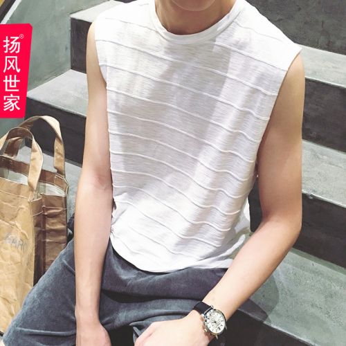 Débardeur homme maillot de corps Coton Polyester pour été - Ref 1585146