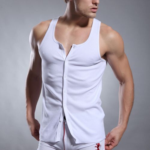 Débardeur homme maillot de corps SUPERBODY en coton pour été - Ref 1585165