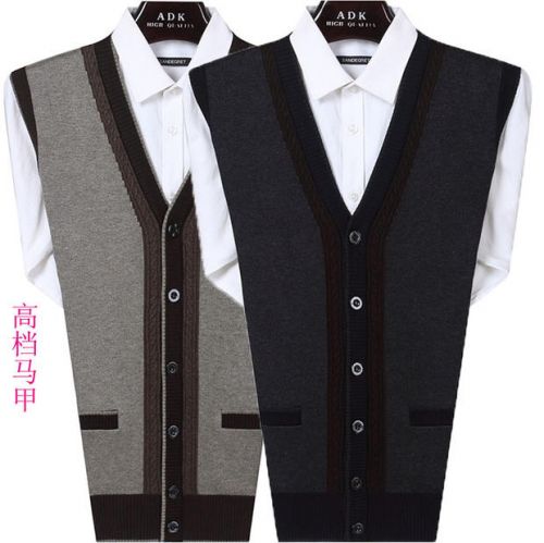 Débardeur homme Woolen gilet en laine pour hiver - Ref 1585217