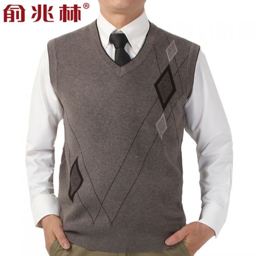 Débardeur homme Woolen gilet en polyester pour automne - Ref 1585224