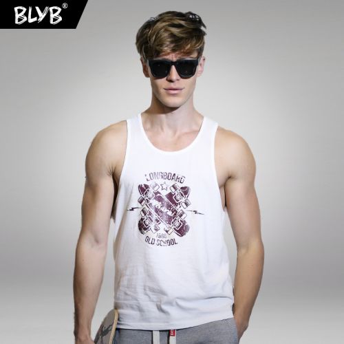 Débardeur homme maillot de corps BLYB8618 en coton pour été - Ref 1585292