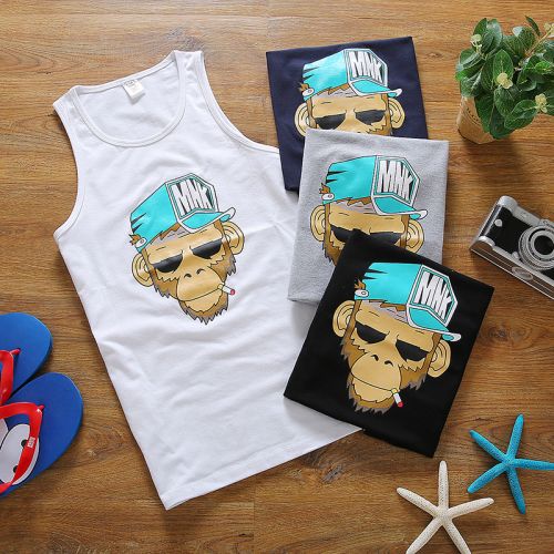 Débardeur homme maillot de corps SUNQUAN en coton ammoniac pour été - Ref 1585303