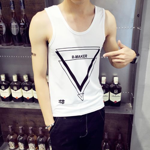 Débardeur homme maillot de corps Coton fibre élastique polyuréthane spandex pour été - Ref 1585363