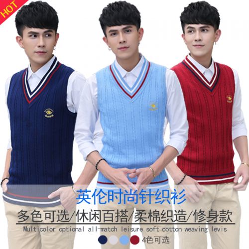 Débardeur homme Woolen gilet en coton pour automne - Ref 1585392