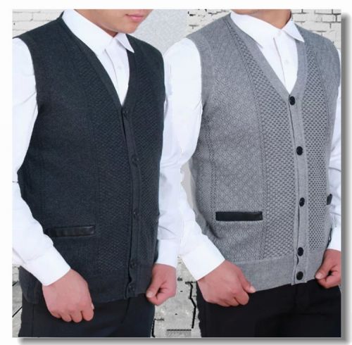 Débardeur homme Woolen gilet en CVC pour printemps - Ref 1585405