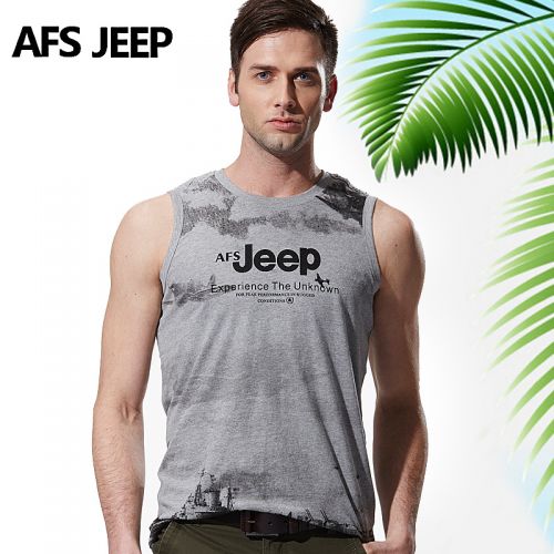 Débardeur homme Woolen gilet AFS JEEP en coton pour été - Ref 1585439