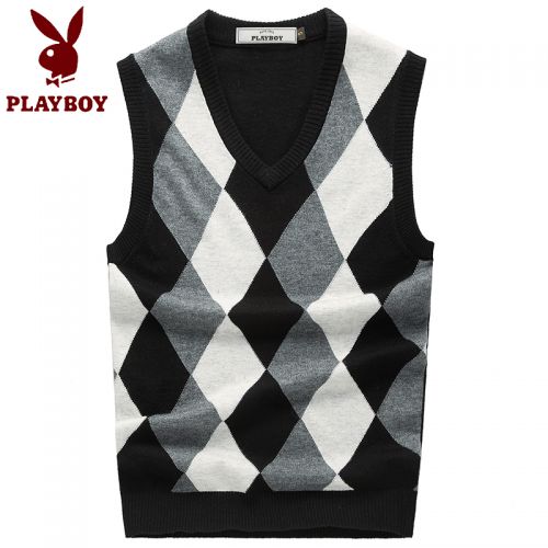 Débardeur homme Woolen gilet PLAYBOY en laine pour automne - Ref 1585463