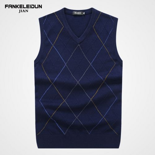 Débardeur homme Woolen gilet en laine pour automne - Ref 1585466