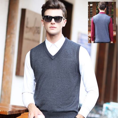 Débardeur homme Woolen gilet pour automne - Ref 1585477