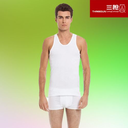 Débardeur homme maillot de corps THREEGUN en coton - Ref 1585554