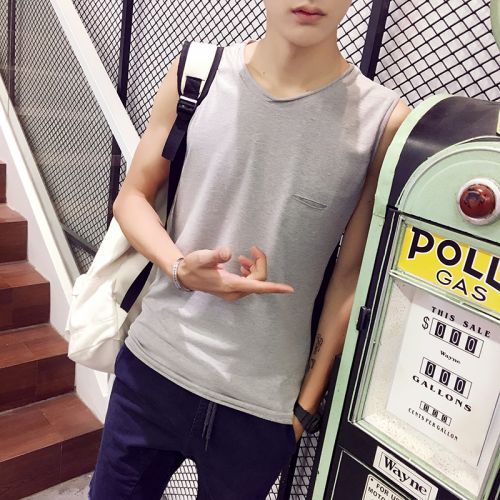 Débardeur homme maillot de corps ZERATUL en coton ammoniac pour été - Ref 1585565