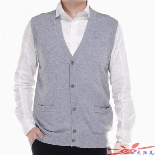 Débardeur homme Woolen gilet en cachemire - Ref 1585577
