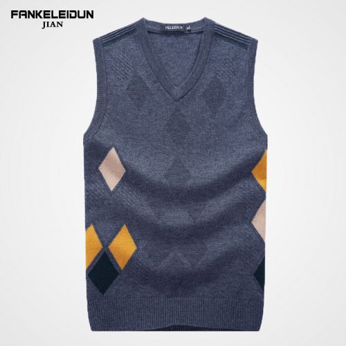 Débardeur homme Woolen gilet en laine pour automne - Ref 1585600