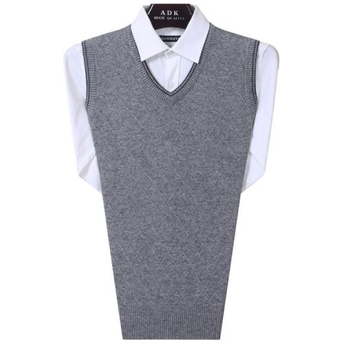 Débardeur homme Woolen gilet en laine pour automne - Ref 1585686