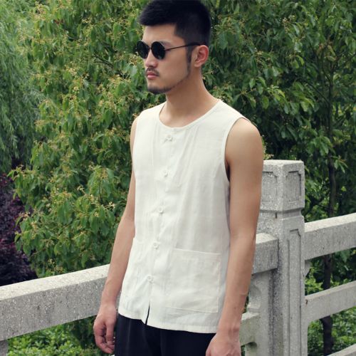 Débardeur homme maillot de corps en chanvre pour été - Ref 1585772