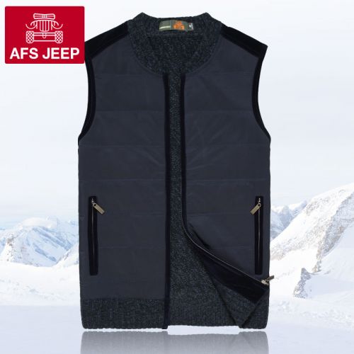 Débardeur homme Woolen gilet AFS JEEP en acrylique pour hiver - Ref 1585786