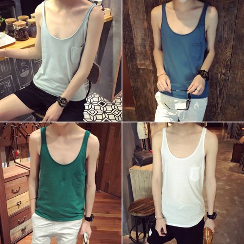 Débardeur homme maillot de corps en coton ammoniac pour été - Ref 1585802