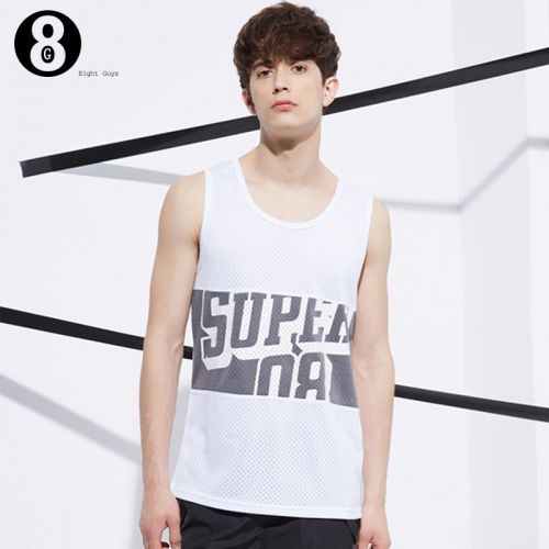 Débardeur homme maillot de corps EIGHT GUYS en polyester pour été - Ref 1585833