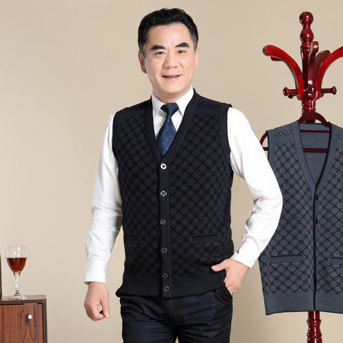Débardeur homme Woolen gilet pour automne - Ref 1585904