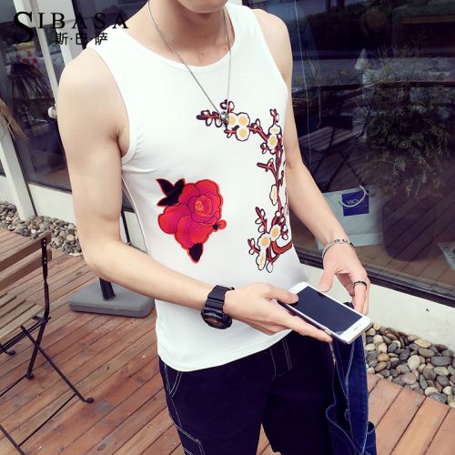 Débardeur homme maillot de corps Polyester fibre élastique polyuréthane spandex pour été - Ref 1585914