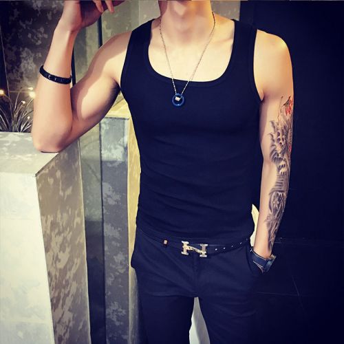 Débardeur homme maillot de corps coton, des fibres polyester à pour été - Ref 1585947